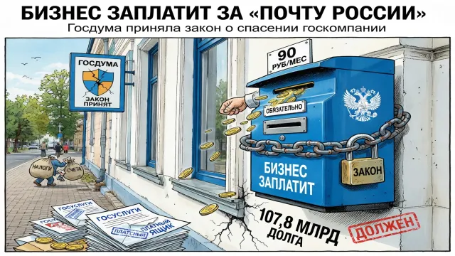 Бизнес заплатит за «Почту России». Госдума приняла закон о спасении госкомпании